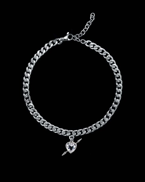 Halsband Rebel Love on Faceted Silver Silver ONESIZE 1