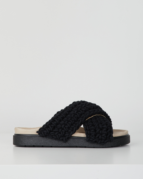 Sandal Slipper Woven  Black 1
