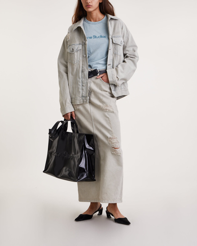 Acne Studios Jacka Distressed Denim Relaxed Grå/beige XXS/XS