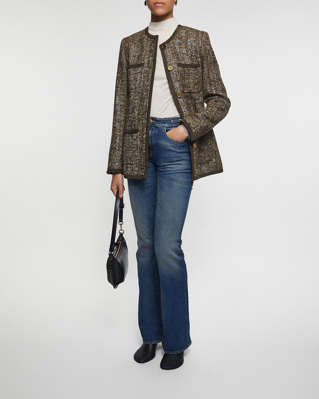 Golden Goose Deluxe Brand Jacka Journey Long Boxy Tweed Brun IT 44 (EUR 38)