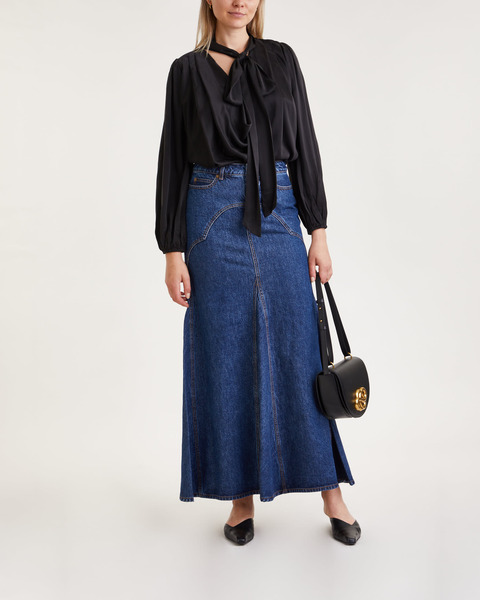Blouse Silk Billow Svart 2