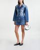 Ganni Skirt Sparkle Logo Denim Mini Blue 36