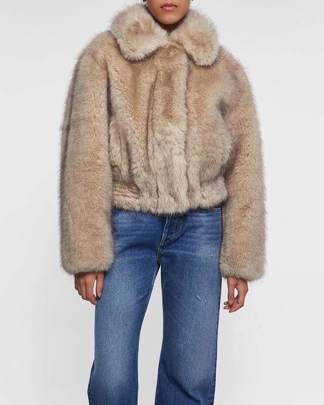 STAND STUDIO Jacka Lena Faux Fur Natural 34