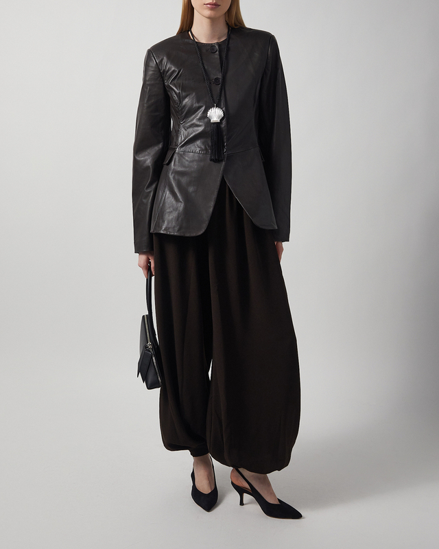 ROTATE Birger Christensen Jacket Flared Leather Mole 38