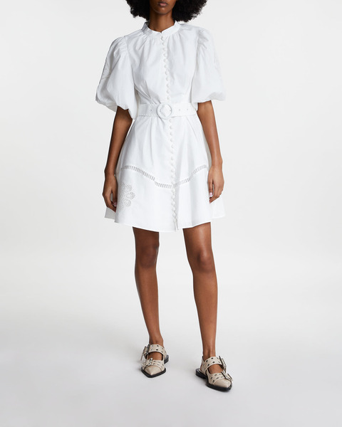 Dress Allie Pouf Sleeve Mini White 1