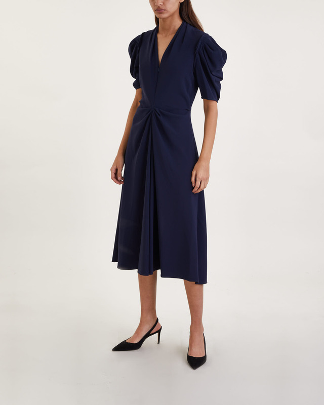 Proenza Schouler Dress Matte Viscose Crepe Navy US 6 (EUR 38)