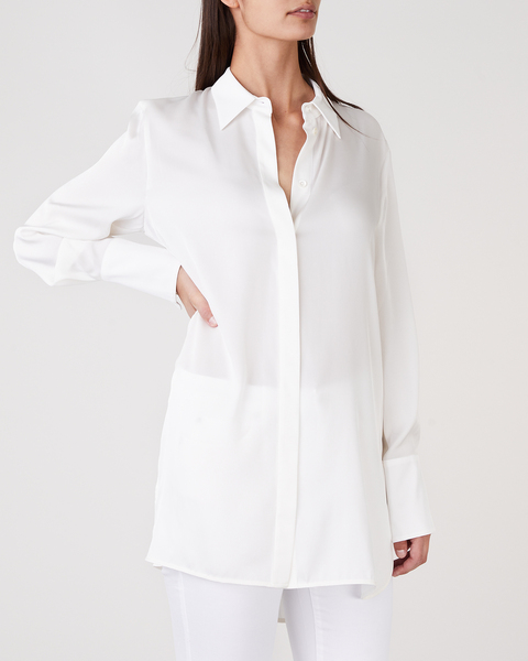 Leah Silk Shirt White 1