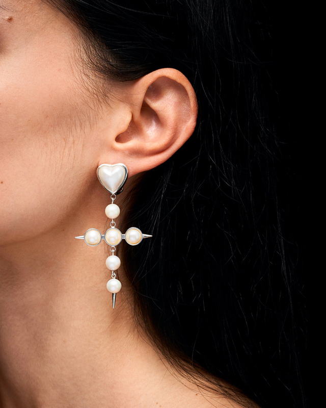 Maria Nilsdotter Earring Empress Mabe Pearl Silver ONESIZE