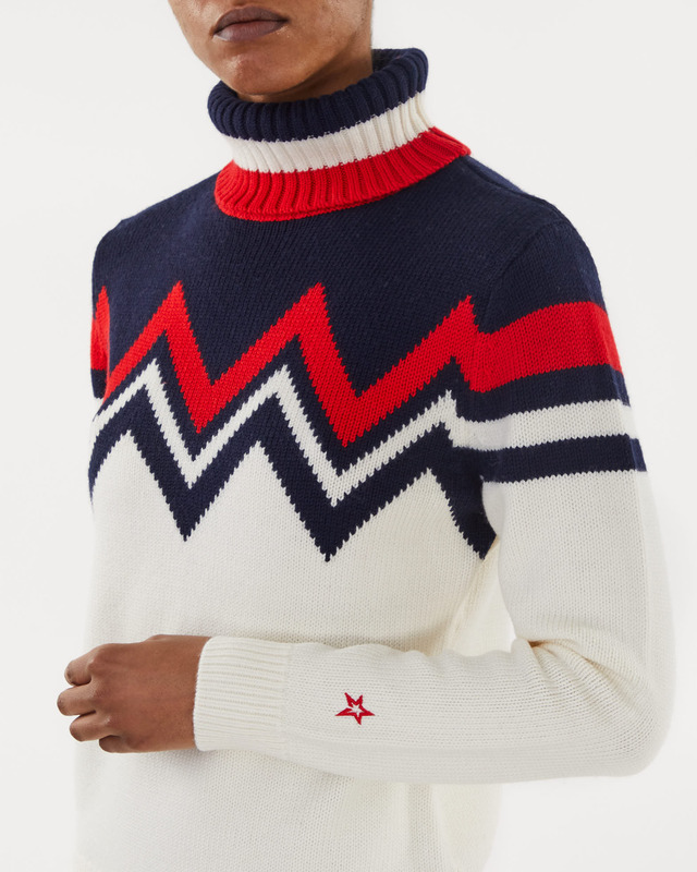 Perfect Moment Alpine Sweater Blå/vit S