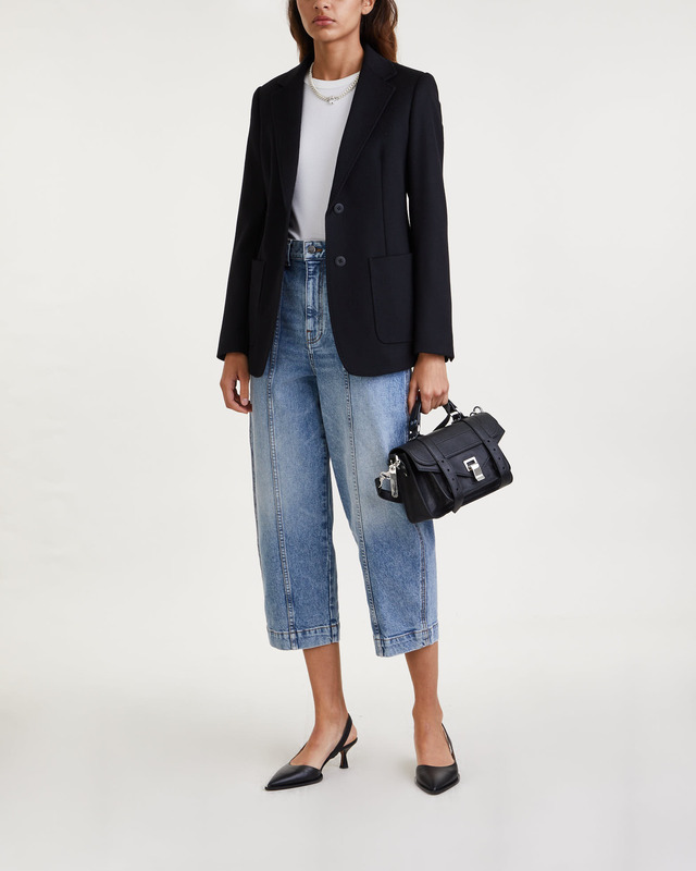 Khaite Jeans Hugo cropped high-rise wide-leg Denim 28