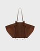 YUZEFI Large Mochi Suede Bag Chocolate ONESIZE