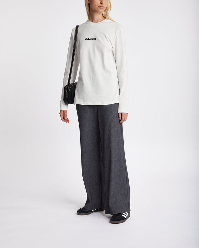 Jil Sander Logo-print cotton sweatshirt Beige S