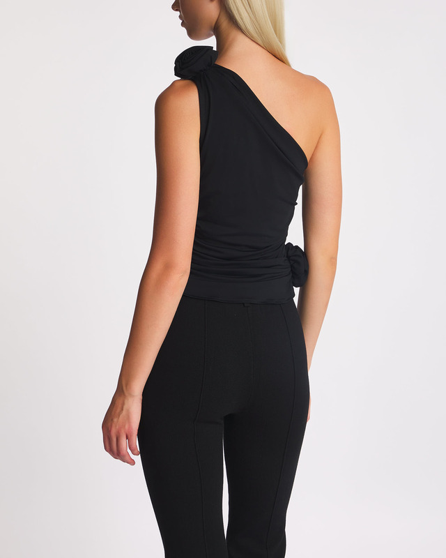 Magda Butrym Top One Shoulder T-Shirt Black FR 36 (EUR 34)