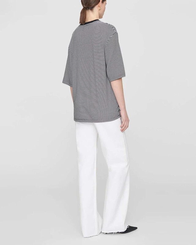ANINE BING T-Shirt Bo Black and white XS