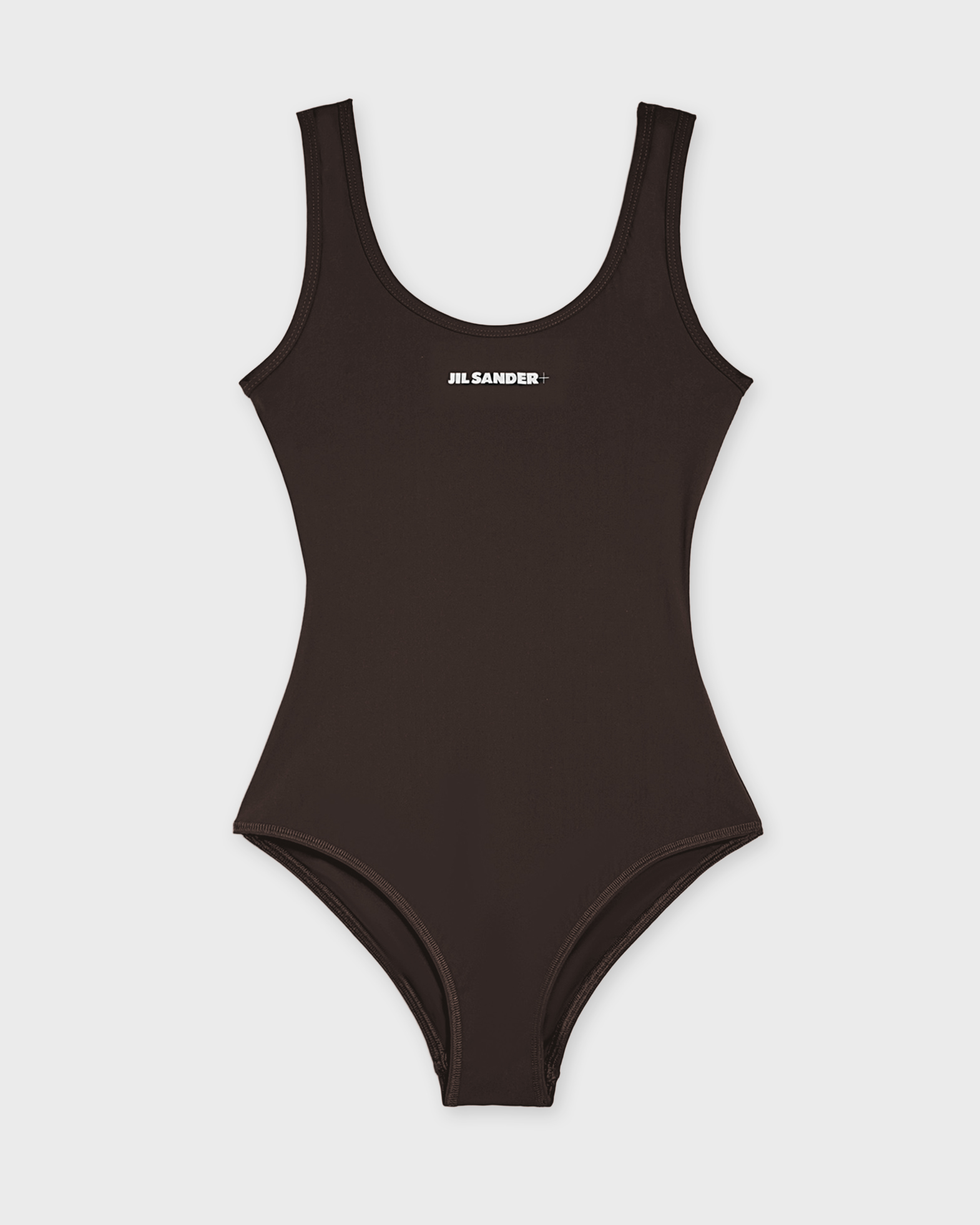 Jil Sander Swimsuit Logo In Brown