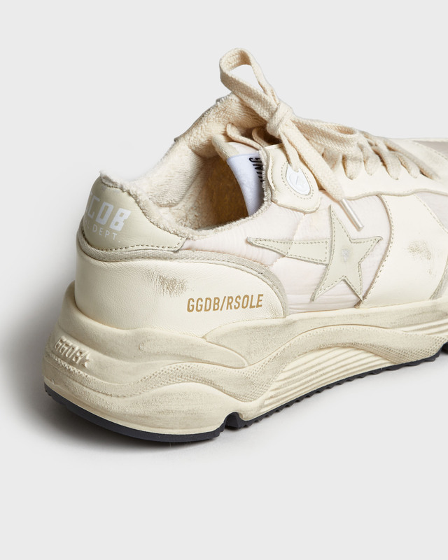 Golden Goose Deluxe Brand Sneakers Running Sole Nylon Beige EUR 41