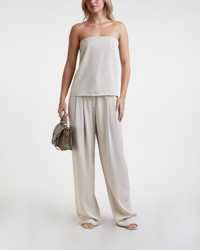 Dagmar Byxor Wide Suit Grå 38