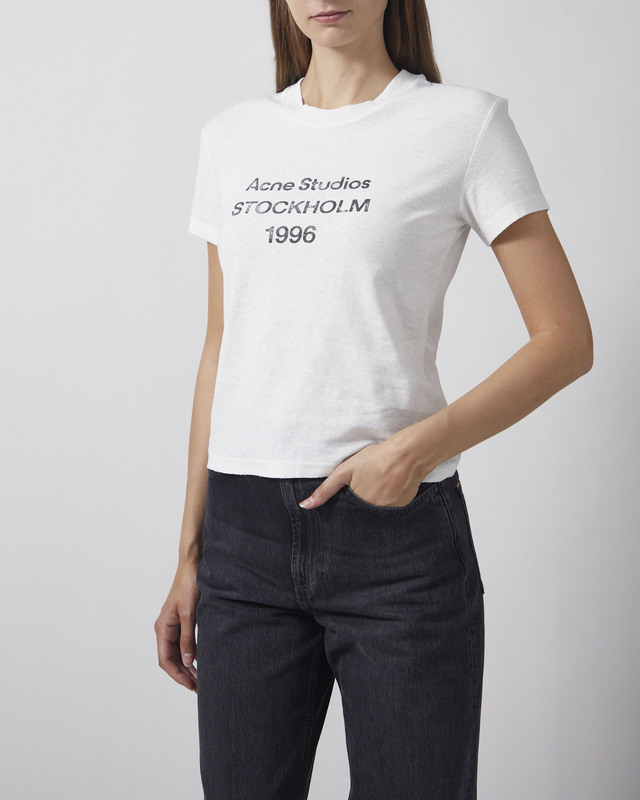 Acne Studios T-Shirt Logo Crewneck Offwhite L-XL