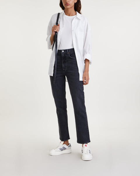 Jeans High Rise Stove Pipe Washed black 2