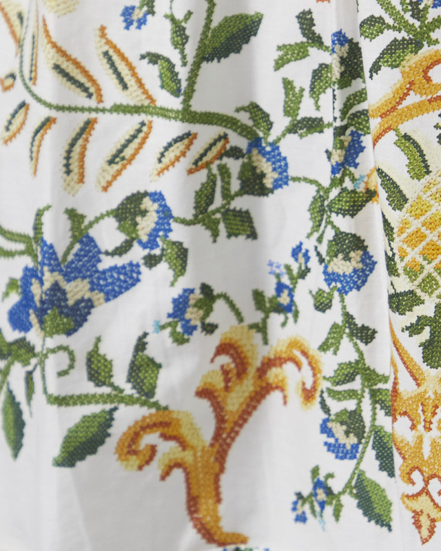 FARM Rio Kjole Emily Floral Tapestry Mini Offwhite XS