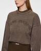 Acne Studios Sweatshirt Logo Cropped Taupe XS