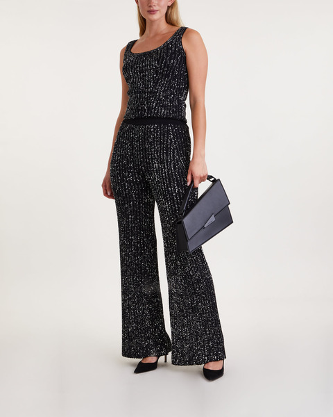 Byxor palazzo med sequins Silver 1