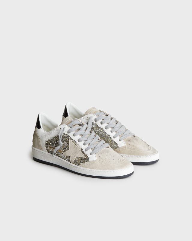 Golden Goose Deluxe Brand Sneakers Ball Star Glitter Star Cocco Silver/vit EUR 40