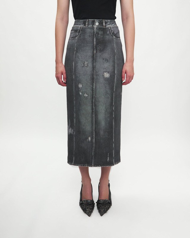 Acne Studios Skirt Denim Print Vintage black S