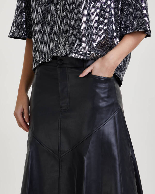 Proenza Schouler Skirt Jesse Faux Leather Svart US 8 (EUR 40)