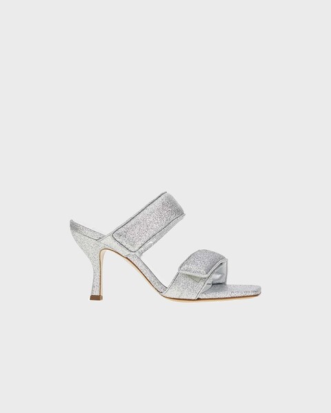 Klackskor Strap Sandal Glitter Silver 1