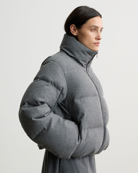 Jacka Storm Puffer Wool Grå 2