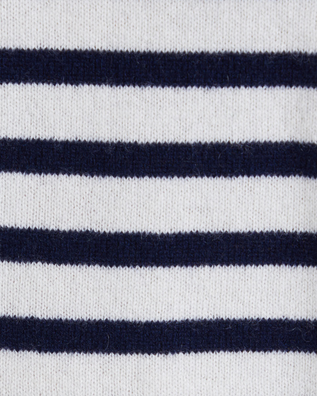 LISA YANG T-Shirt Cila Stripe Cashmere Blå/vit 2 (M-L)