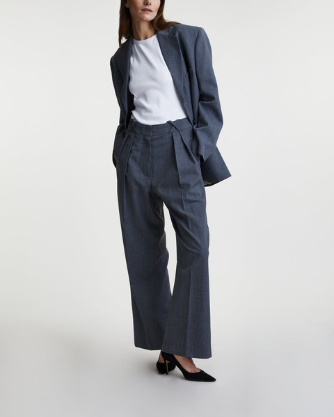 Trousers Wide Leg Tailored Grey 2