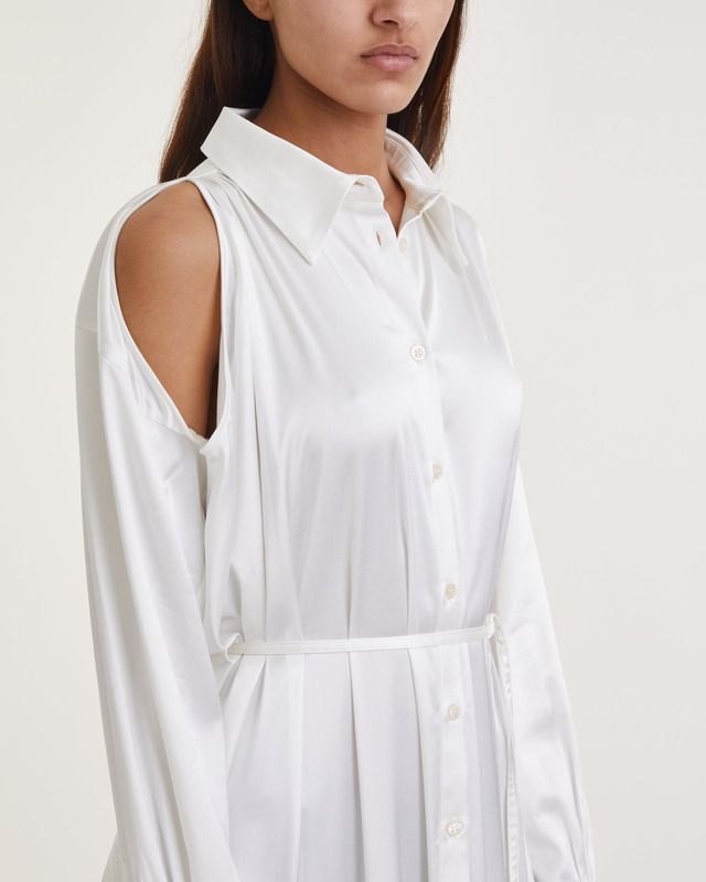 Acne Studios Dress Buttoned Satin White 36