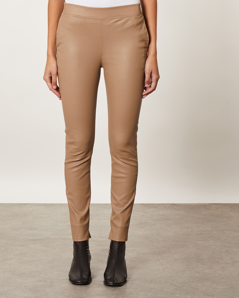 Leather Pant  Lebon Stretch Leather Brown 1