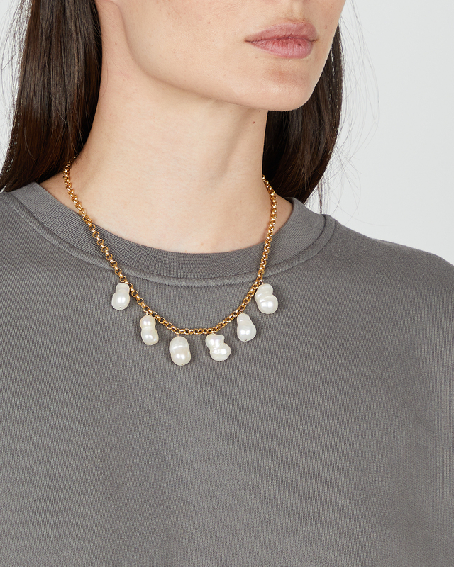 CBYC Popcorn Necklace Guld/vit ONESIZE
