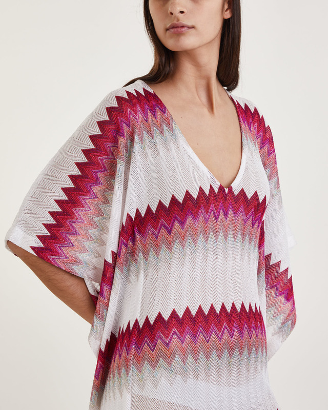 Missoni Klänning Beach Cover Up Vit/rosa S