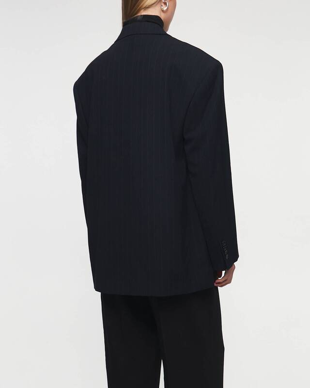 Acne Studios Kavaj Relaxd Pinstripe  Navy 34
