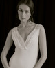 LEONÍ Top Nour Ribbed Silk-georgette Ivory 36