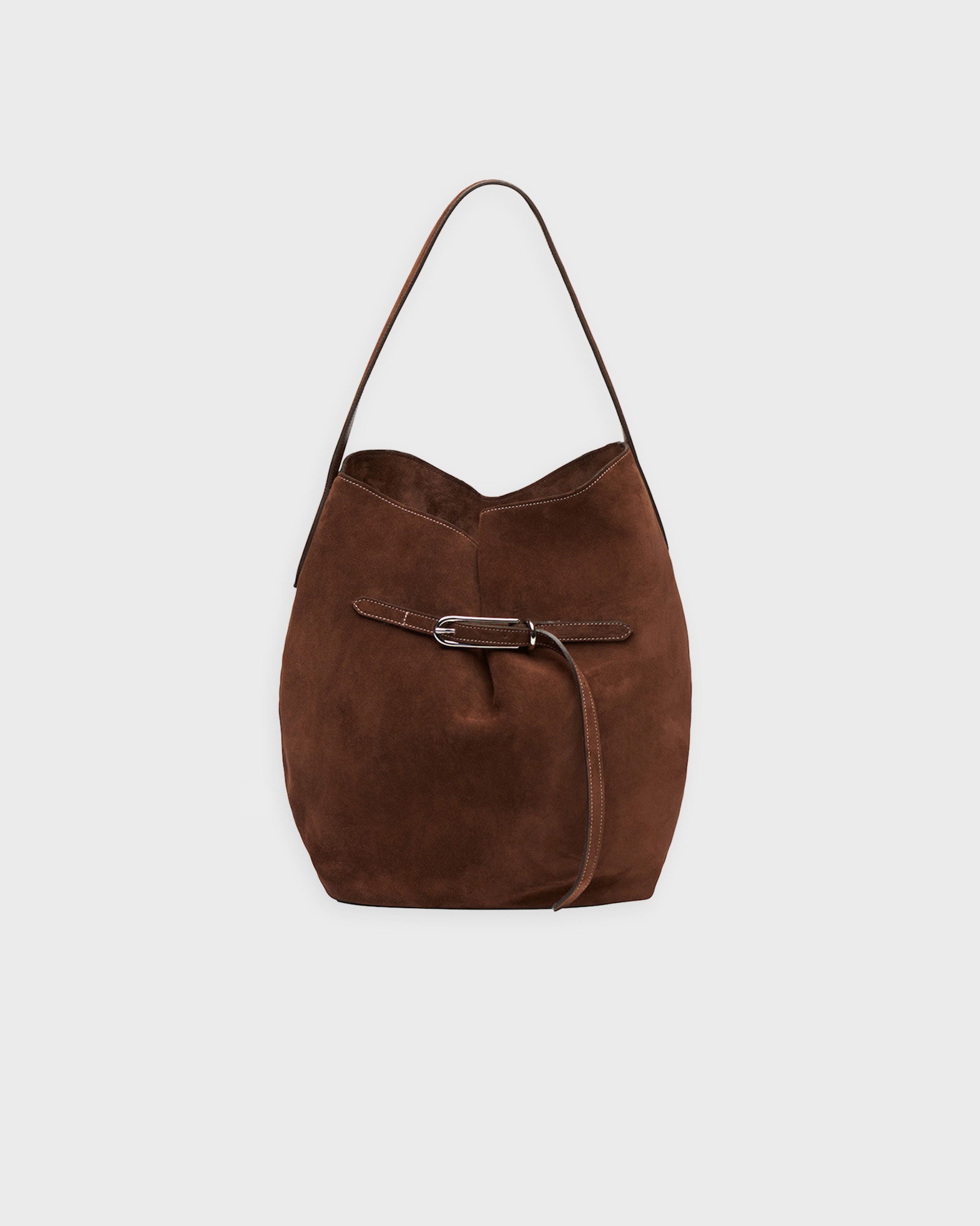 Liffner Women's Dark Brown Bag Belted Bucket Large Onesize