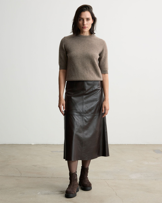 Wakakuu Icons Skirt Lamb Leather Brun 40