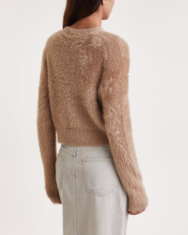 Acne Studios Kofta Fluffy V-Neck Camel S