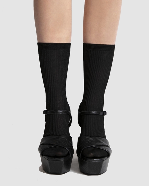 Socks Mrs Mini Ribbed Black 1