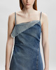 Acne Studios Klänning Denim Ruffle Strap Blå 40