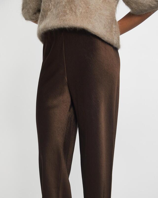 Vince Trousers high waist fluid satin bias  Espresso L