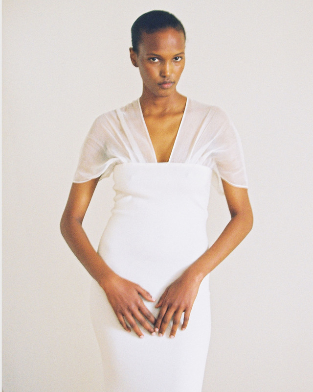 LEONÍ Dress Indira Silk-georgette Ivory 34