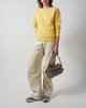 Acne Studios Sweatshirt Washed Logo Light yellow S-M