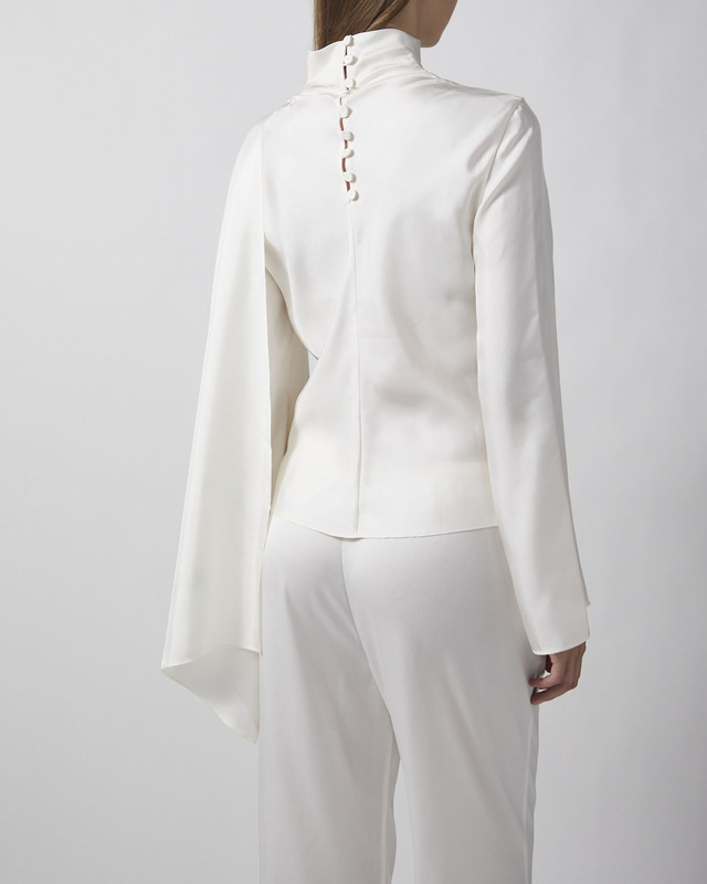 RÓHE Topp Silk Foulard Cream 36