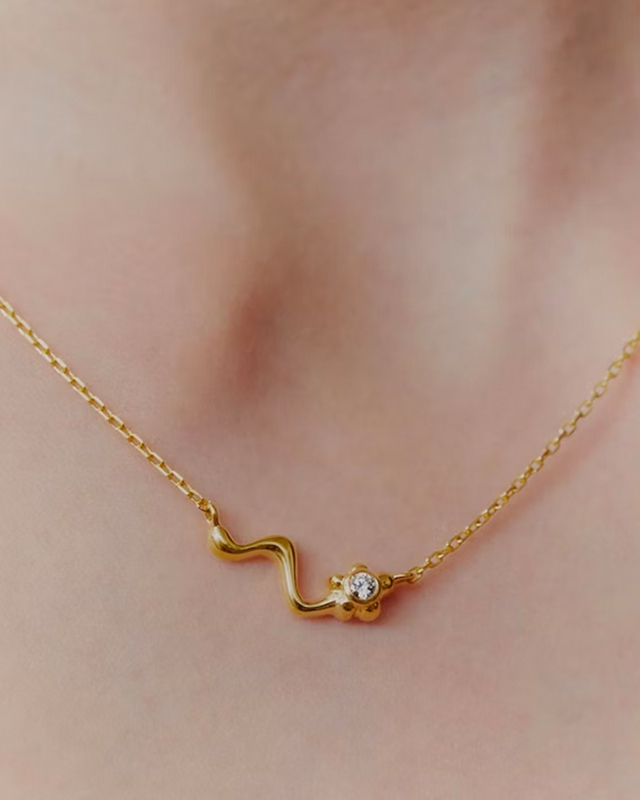 MARIA BLACK Halsband Poppy Guld ONESIZE