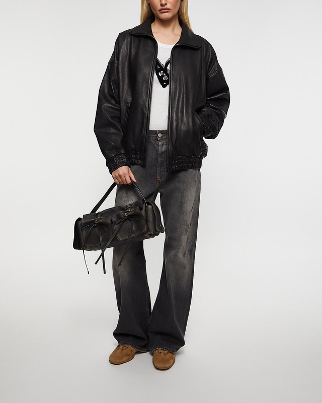 Acne Studios Jacket Relaxed Leather  Black 34